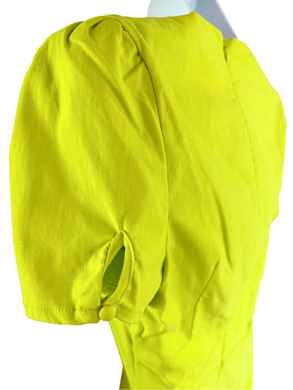 Camila Coelho Sara Mini Dress Lime Cutout Chain Detail Size S - Picture 3 of 7